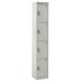 Standard Locker - 4 Compartment - Light Grey Doors - H.1800 W.300 D.300