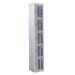 Perforated Door Locker - 5 Compartment - Light Grey Doors - H.1800 W.450 D.450