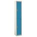Standard Locker - 2 Compartment - Light Blue Doors - H.1800 W.300 D.300