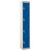 Standard Locker - 4 Compartment - Dark Blue Doors - H.1800 W.300 D.300
