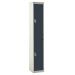 Standard Locker - 2 Compartment - Dark Grey Doors - H.1800 W.380 D.380