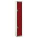 Standard Locker - 2 Compartment - Red Doors - H.1800 W.450 D.450