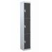 Standard Locker - 3 Compartment - Dark Grey Doors - H.1800 W.450 D.450