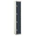 Standard Locker - 4 Compartment - Dark Grey Doors - H.1800 W.380 D.380
