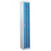 Perforated Door Locker - 1 Compartment - Light Blue Doors - H.1800 W.450 D.450