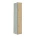 Timber Door Locker - 2 Compartment - Plain Light Oak Doors - H.1800 W.380 D.380
