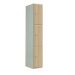 Timber Door Locker - 3 Compartment - Patterned Light Oak Doors - H.1800 W.380 D.380
