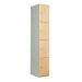 Timber Door Locker - 4 Compartment - Patterned Beech Doors - H.1800 W.300 D.450