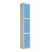 Laminate Splash Locker - 3 Compartment - Aquamarine Doors - H.1800 W.300 D.450