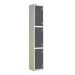 Laminate Door Locker - 3 Compartment - Graphite Grey Doors - H.1800 W.300 D.300
