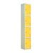Laminate Splash Locker - 4 Compartment - Spectrum Yellow Doors - H.1800 W.300 D.450