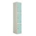 Laminate Door Locker - 3 Compartment - Aquamarine Doors - H.1800 W.300 D.300