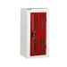  Perforated Cupboard - 1 Shelf - Red Doors - H.900 W.460 D.460