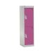 Spectrum School Locker - 2 Compartment - Pitahaya Pink Doors - H.1235 W.300 D.300