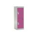 Spectrum School Locker - 2 Compartment - Pitahaya Pink Doors - H.955 W.300 D.300