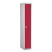 Secure Locker - Red Doors - H.1800 W.300 D.450 - 1 Compartment