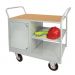 Mobile Maintenance Trolley -  MDF Worktop - Fitted With Light Grey Cupboard & Side Shelf - H.1050 W.900 D.600