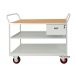 Mobile Maintenance Trolley - MDF Worktop - Fitted With Light Grey Drawer & 3 Shelves - H.1050 W.1200 D.600