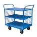 Shelf Truck - 3 Tier With Mesh - Dark Blue - H.1050 W.1200 D.600