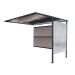 Traditional Cycle Shelter - Extension - Closed Back, Galvanised Sides - 2180.1900.2450 - Black