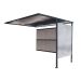 Traditional Cycle Shelter - Extension - Closed Back, Perforated Sides - 2180.1900.2450 - Black