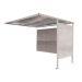 Traditional Cycle Shelter - Extension - Closed Back, Galvanised Sides - 2180.1900.3060 - Light Grey