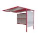 Traditional Cycle Shelter - Extension - Closed Back, Perforated Sides - 2180.1900.2450 - Red