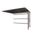Traditional Cycle Shelter - Extension - Open Back, Galvanised Sides - 2180.1900.3060 - Black