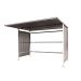 Traditional Cycle Shelter - Initial - Open Back, Galvanised Sides - 2180.2500.3060 - Light Grey