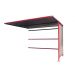 Traditional Cycle Shelter - Extension - Open Back, Galvanised Sides - 2180.1900.2450 - Red