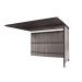 Traditional Cycle Shelter - Extension - Closed Back, Galvanised Sides - 2180.2500.2450 - Black
