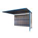 Traditional Cycle Shelter - Extension - Closed Back, Galvanised Sides - 2180.1900.2450 - Dark Blue