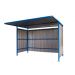 Traditional Cycle Shelter - Initial - Closed Back, Galvanised Sides - 2180.1900.3060 - Dark Blue