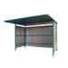 Traditional Cycle Shelter - Initial - Closed Back, Galvanised Sides - 2180.2500.2450 - Green