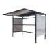 Traditional Cycle Shelter - Initial - Open Back, Perforated Sides - 2180.2500.2450 - Black