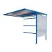 Traditional Cycle Shelter - Extension - Open Back, Perforated Sides - 2180.1900.2450 - Dark Blue