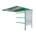 Traditional Cycle Shelter - Extension - Open Back, Perforated Sides - 2180.1900.2450 - Green