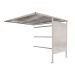 Traditional Cycle Shelter - Extension - Open Back, Galvanised Sides - 2180.1900.2450 - Light Grey