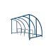 Kenilworth Cycle Shelter - H.2230 W.4000 D.2150 - Dark Blue