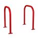 Sheffield Loops - Junior Size - Grouted - Galvanised & Powder Coated - Red