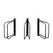Wall Mounted Bike Rack - 90 Degrees - H.400 W.100 D.260 - Black