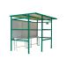 Traditional Smoking Shelter - Perforated Steel Back - Green - 12 People - H.2180 W.3600 D.2500