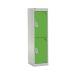 Spectrum School Locker - 2 Compartment - Sublime Lime Doors - H.1235 W.300 D.300