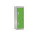 Spectrum School Locker - 2 Compartment - Sublime Lime Doors - H.955 W.380 D.380