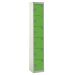 Spectrum Locker - 6 Compartment - Sublime Lime Doors - H.1800 W.300 D.450