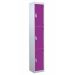 Spectrum Locker - 3 Compartment - Summer Lilac Doors - H.1800 W.450 D.450