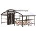 Cycle Compound - 32 Bikes - Lockable Gate & Canopy - Black - H.2625 W.6000 D.5500