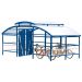 Cycle Compound - 48 Bikes - Lockable Gate & Canopy - Dark Blue - H.2625 W.9000 D.5500
