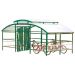Cycle Compound - 32 Bikes - Lockable Gate & Canopy - Green - H.2625 W.6000 D.5500