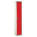 Spectrum Locker - 1 Compartment - Tamarillo Red Doors - H.1800 W.380 D.380